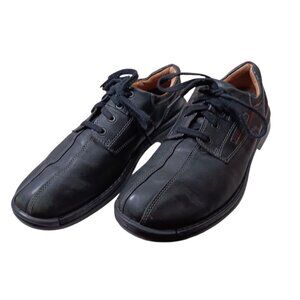 Ecco Fusion Comfort Shoes Bicycle Toe Oxfords Black Lace Up US 10-10.5 EU 44